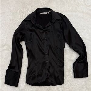 Zara Black Satin Shirt